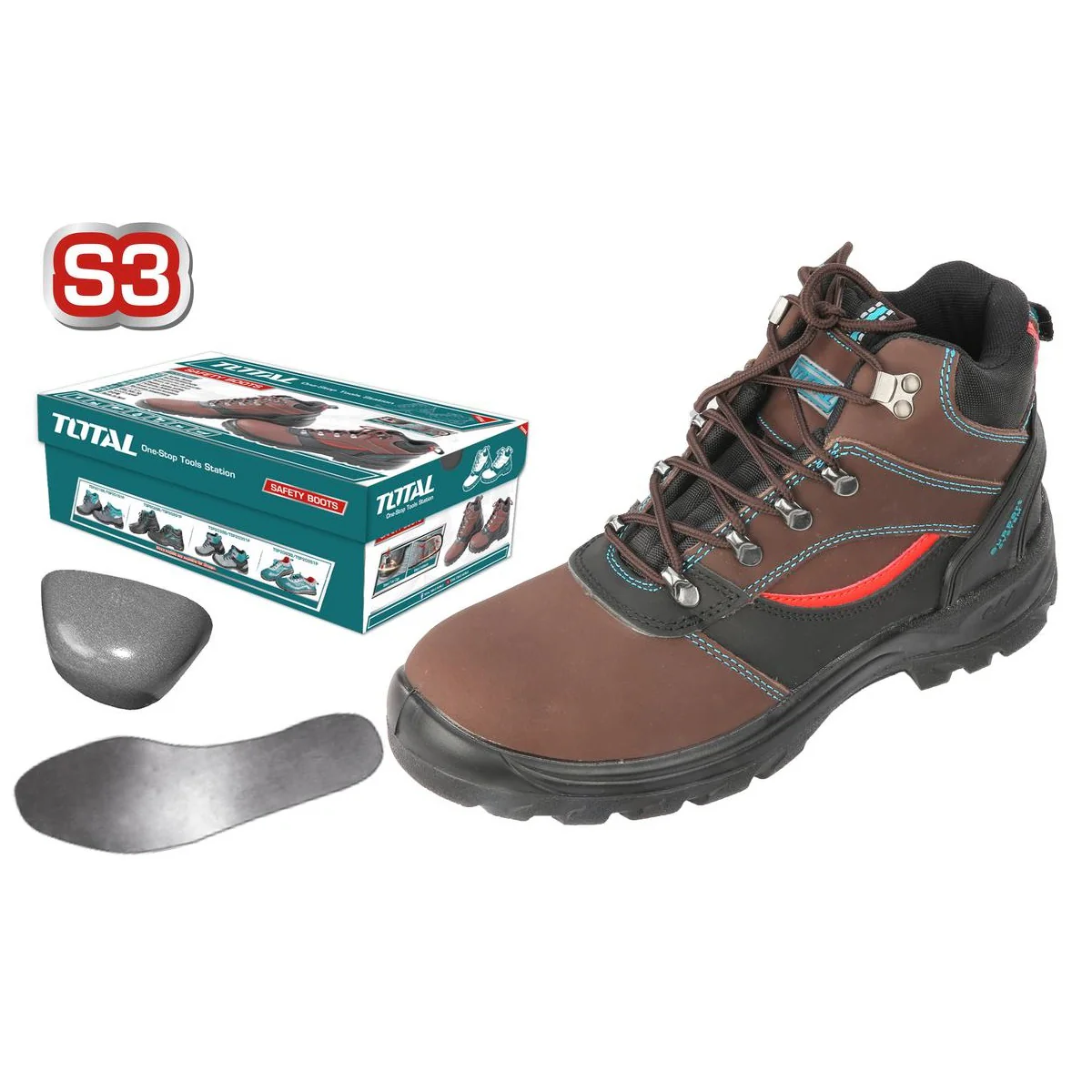 Botas De Cuero De Seguridad TOTAL. De Alta Calidad. Punta De Acero + Entresuela De Acero - Image 12