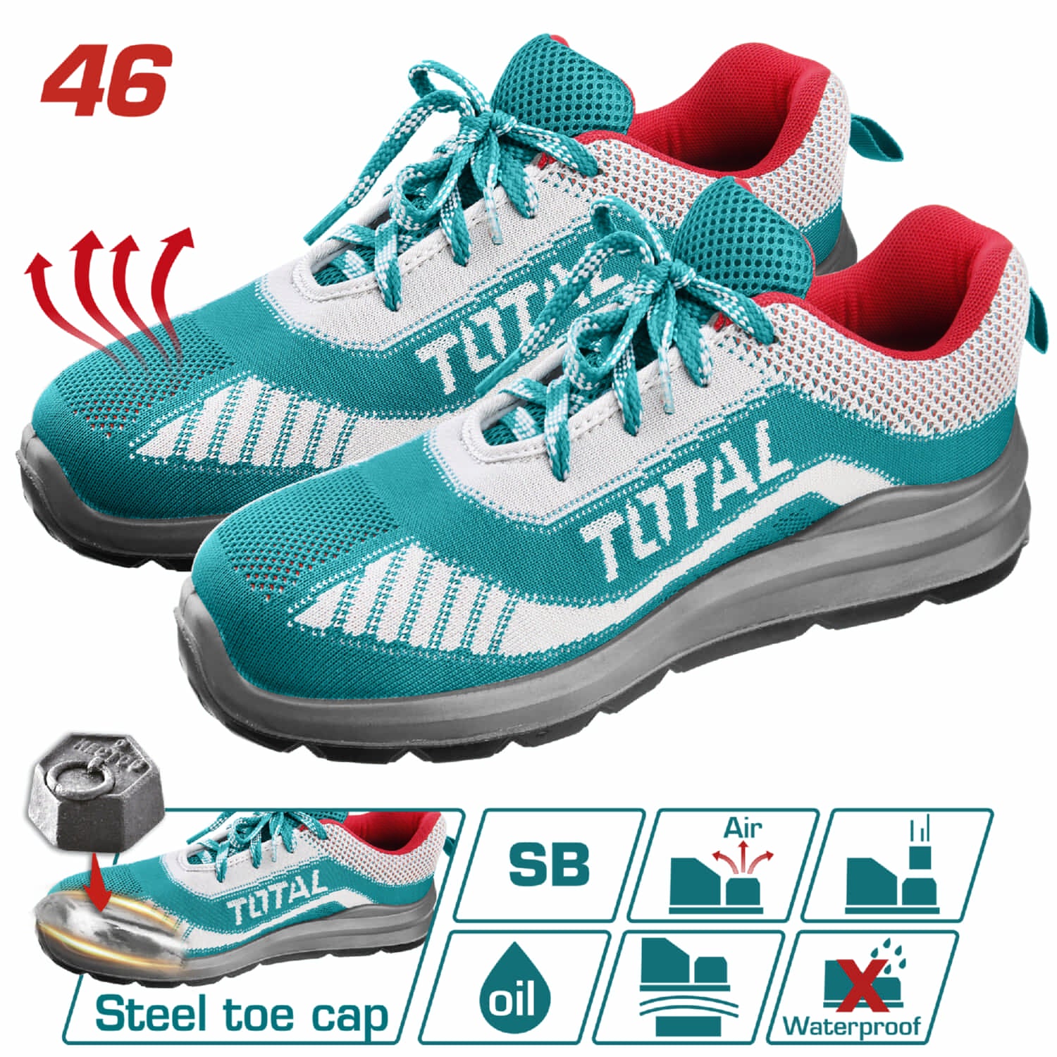 Zapatillas De Seguridad TOTAL. De Alta Calidad. Punta De Acero + Anticlavos + Antiresbalante - Image 9