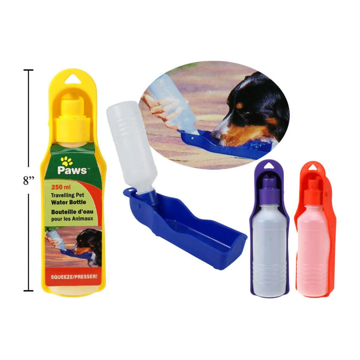 Botella De Agua Para Mascotas Itinerante De 250 Ml (Viene En Colores Variados Al Azar)  (1Pza) - Image 3