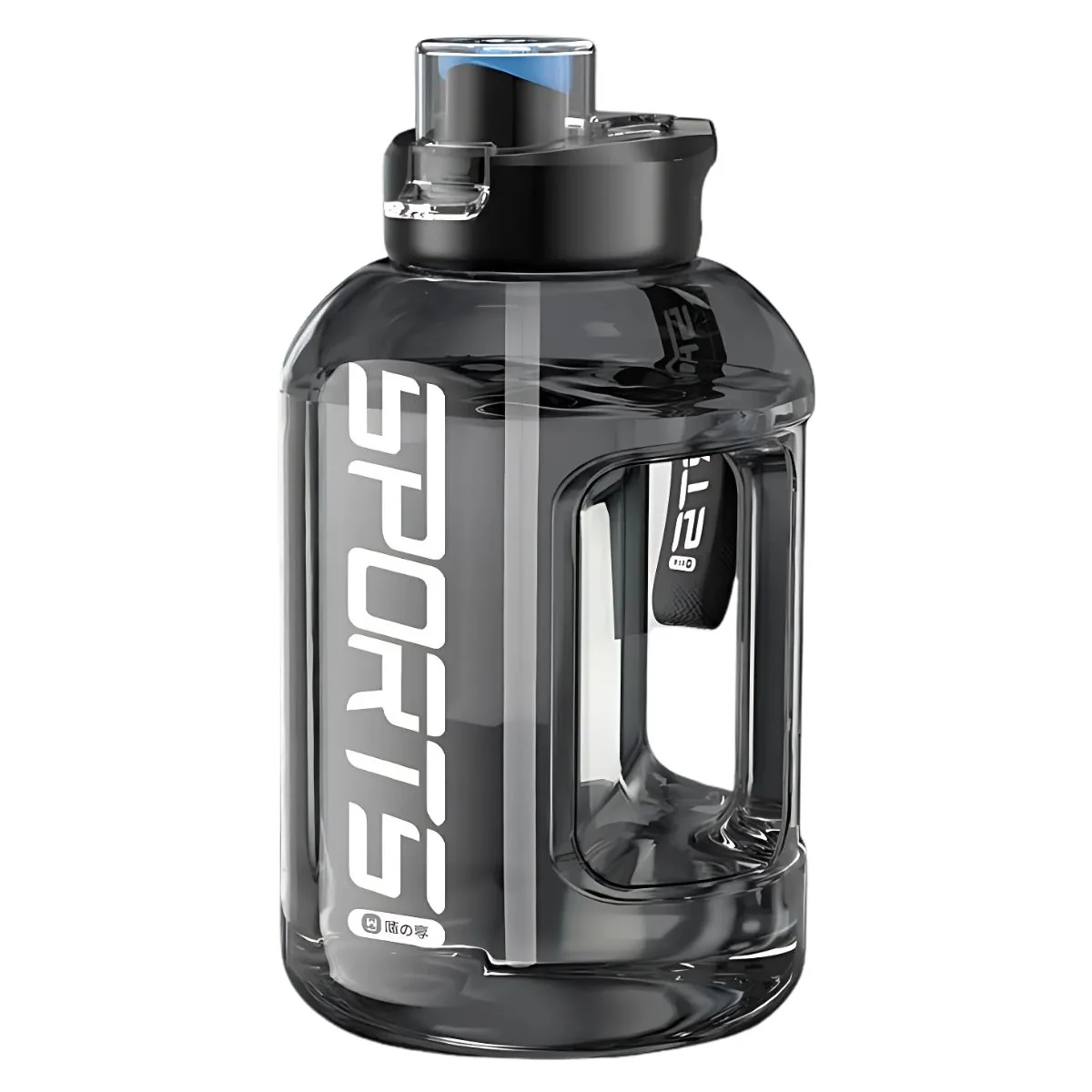 Botella De Agua Plástica 1700Ml. Termo Con Tapa A Prueba De Fugas Y Asa Integrada. BPA Free.