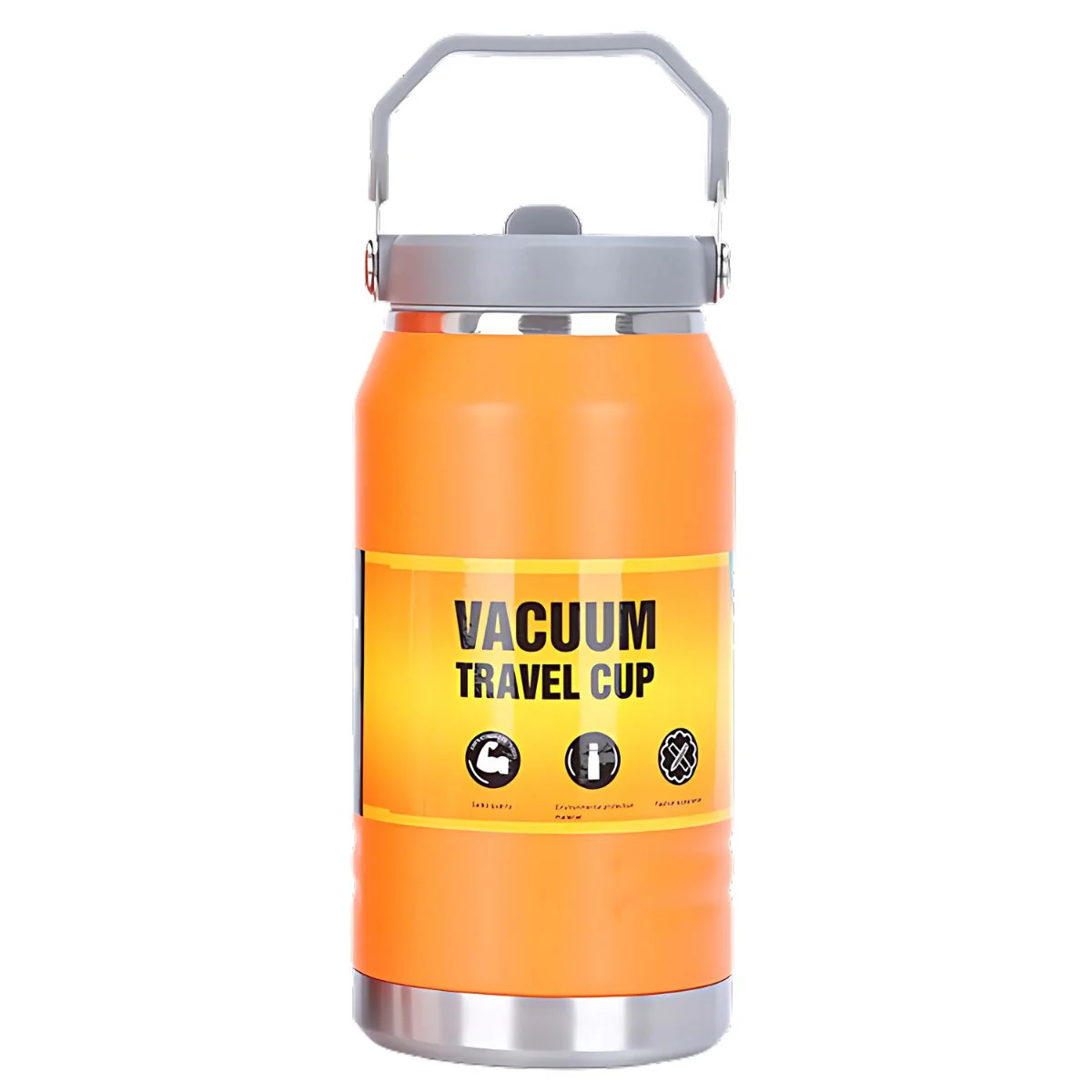 Botella De Agua Térmica 1200Ml. Termo Naranja De Doble Pared. Acero Inoxidable. Libre De BPA.