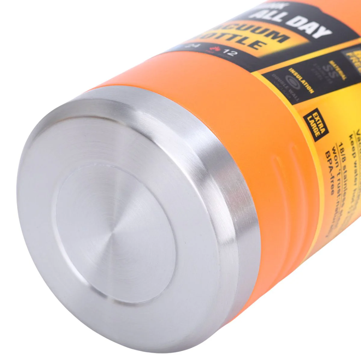 Botella De Agua Térmica 1200Ml. Termo Naranja De Doble Pared. Acero Inoxidable. Libre De BPA. - Image 4