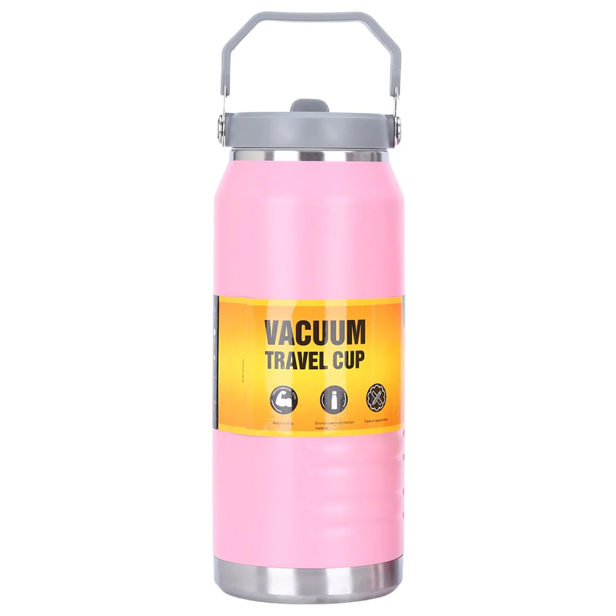 Botella De Agua Térmica 1600Ml. Termo Rosado De Doble Pared. Acero Inoxidable. Libre De BPA.