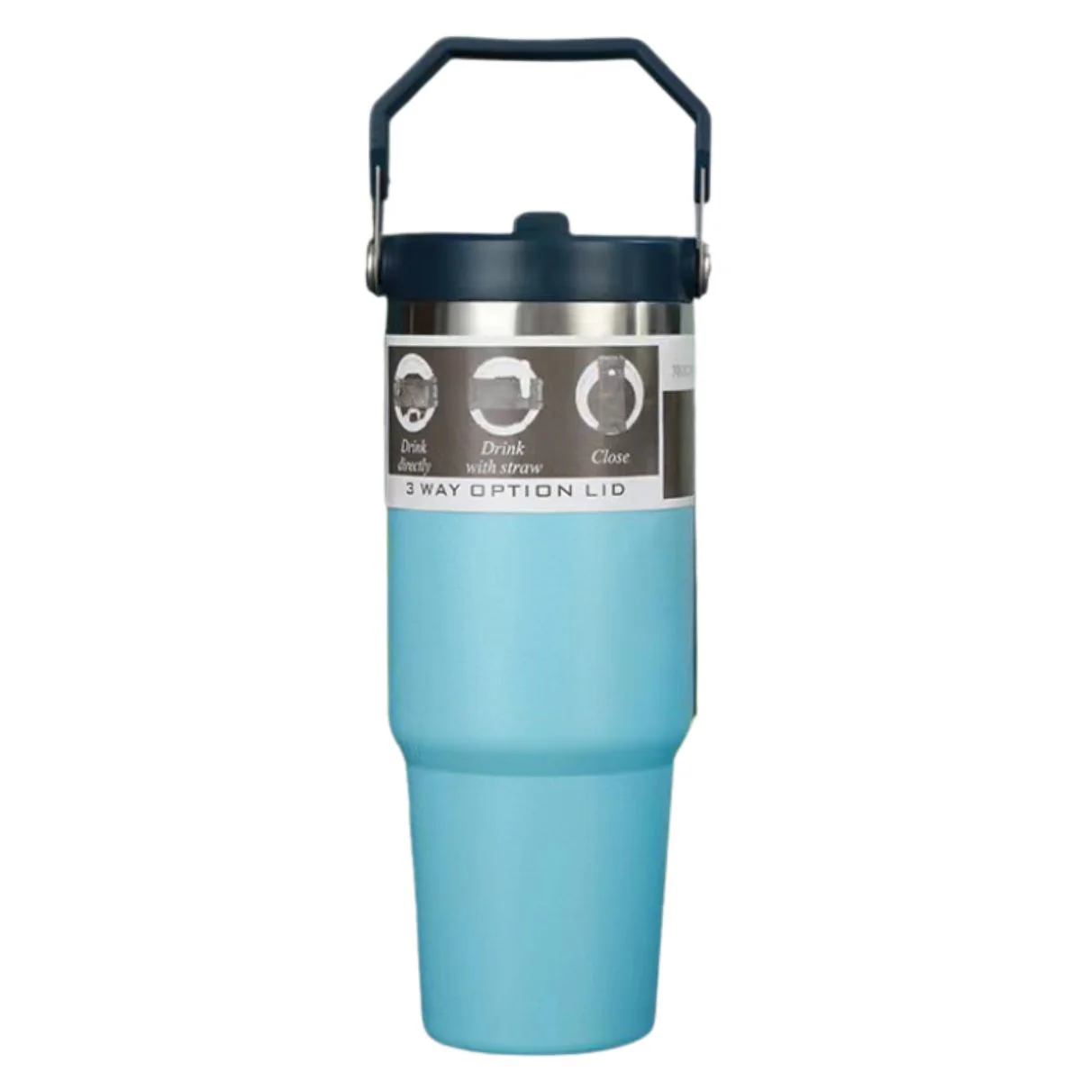 Botella De Agua Térmica 900Ml. Termo De Doble Pared. Acero Inoxidable. Vaso Con Carrizo Integrado.