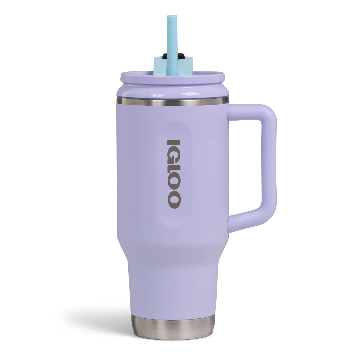 Botella De Agua Termo De 32Oz Igloo Travel. Vaso Térmico De Acero Inoxidable  Con Carrizo. Color Lila.