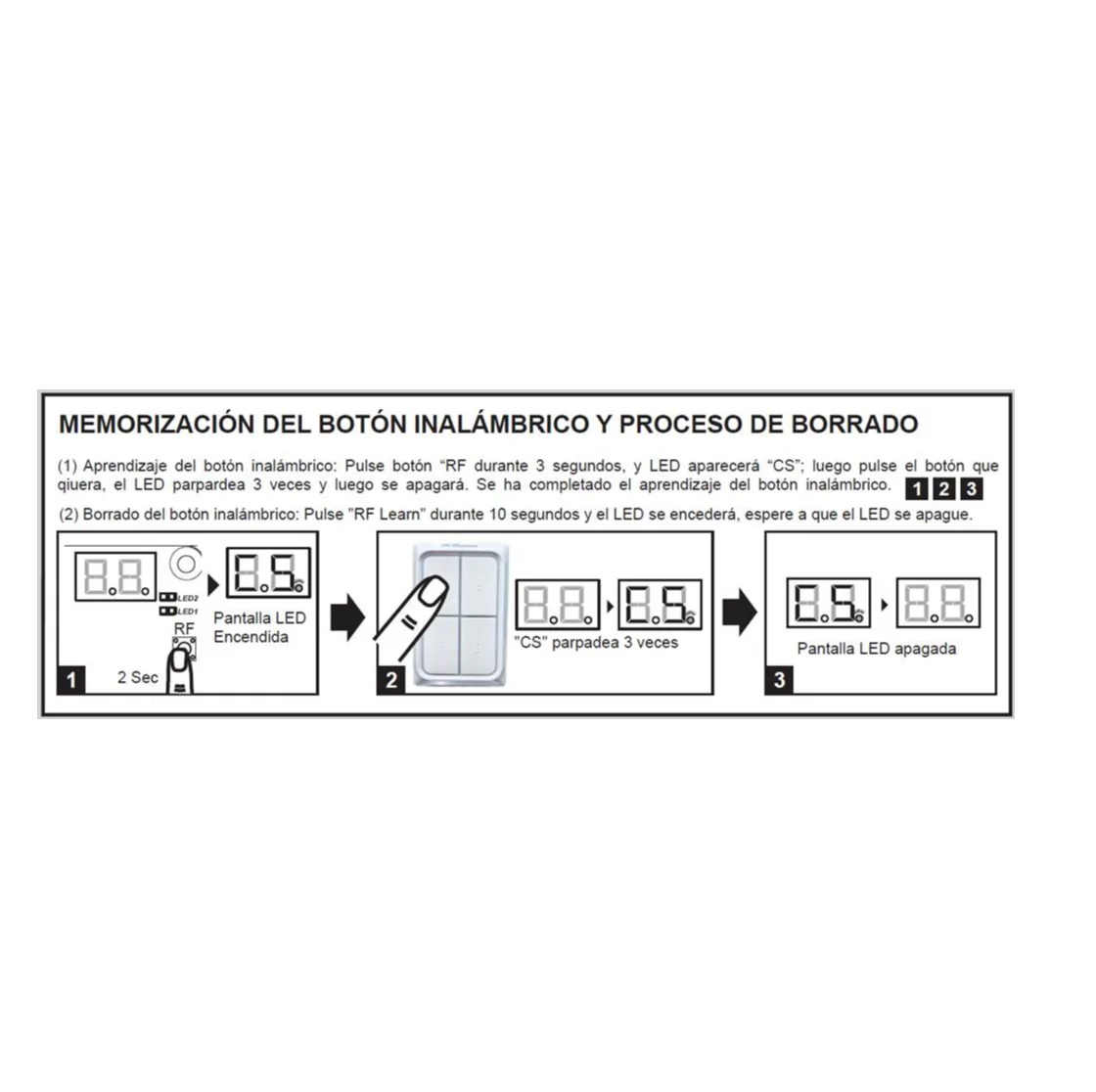 Boton Inalambrico Tetracanal De Apertura Para Motores TMT Wifi Hasta 50M De Distancia De Transmisión - Image 3