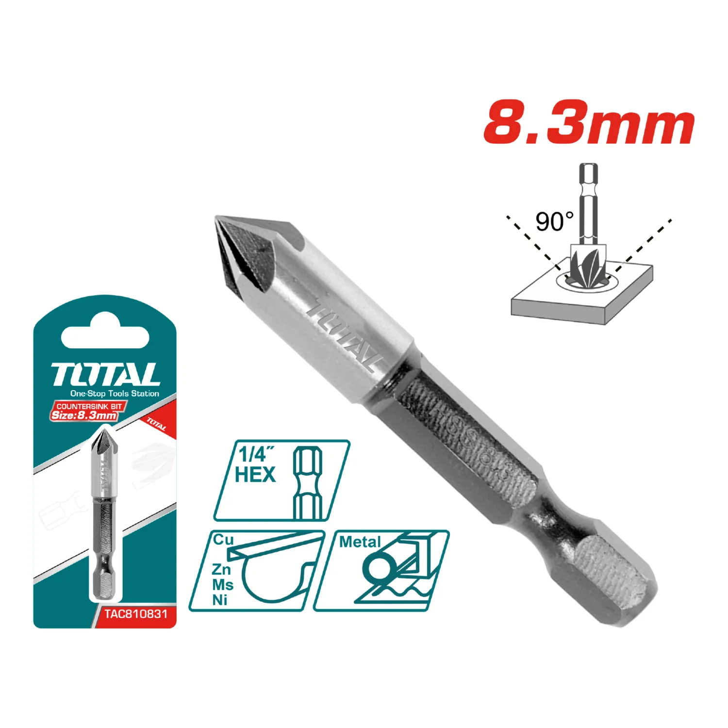 Broca Avellanadora HSS Para Metal 8.3 Mm (1Pz.) Acero Alta Velocidad - Image 2