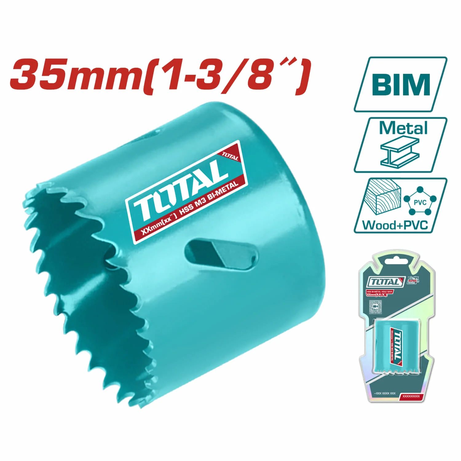 Broca Cilíndrica Sacabocado HSS M3 Bi-Metal, Dientes Variados 4-6TPI - Image 8