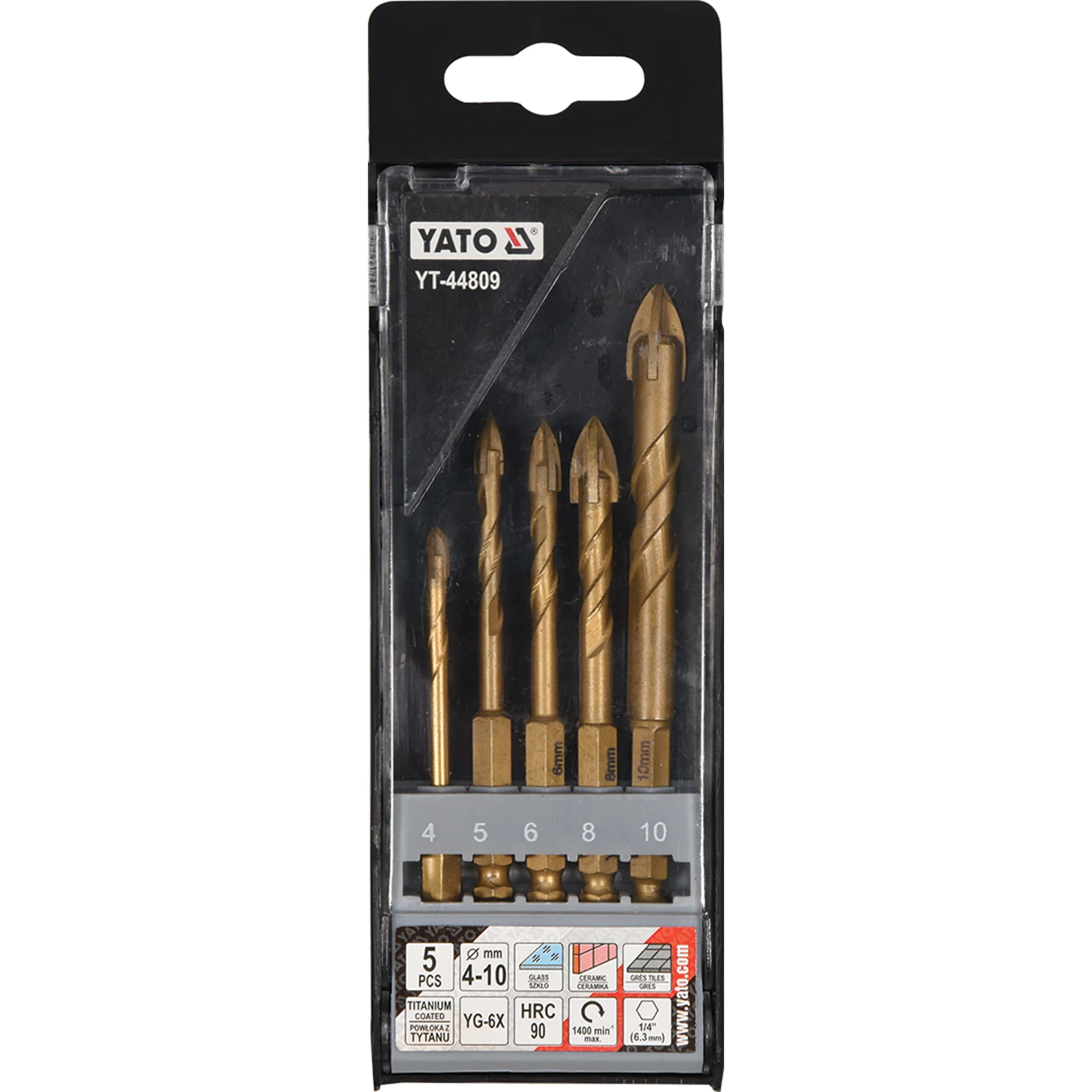 Broca Punta Flecha Para Vidrio Y Porcelanatos 5PCS 4-10MM HEX - Image 4
