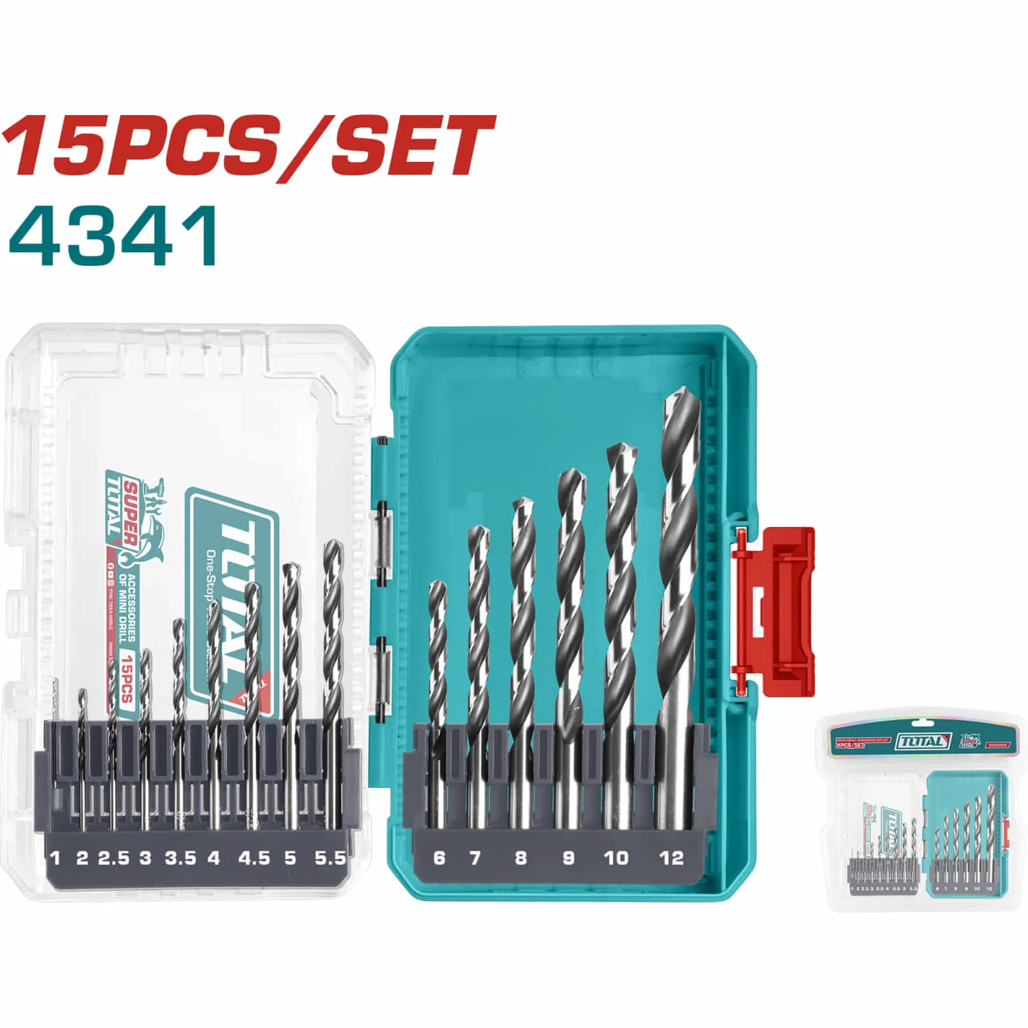 Brocas 4341 HSS. Set De 15 Piezas. Puntas De Taladro.