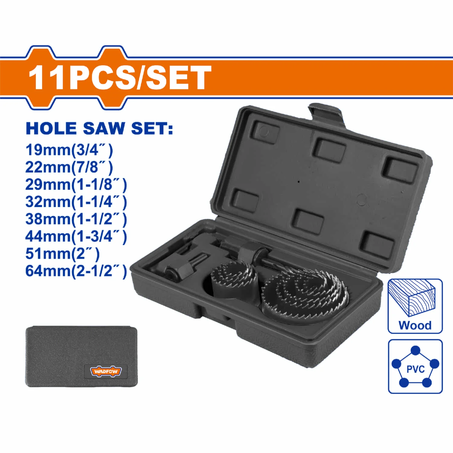 Brocas Circulares Sierra De Orificio Sacabocados. Ideal Para Trabajos En Madera. Set 11 Piezas.