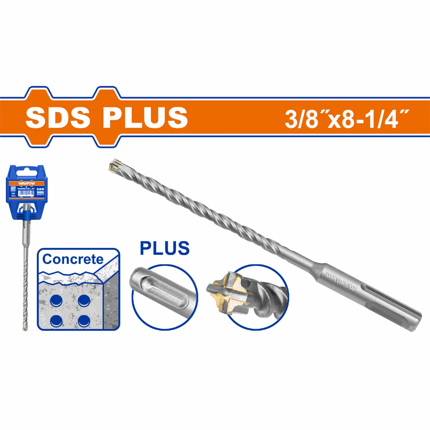 Brocas Para Concreto SDS Plus  Punta Carburo TCT Doble Canal Cr-V Superficie Arenada. - Image 7