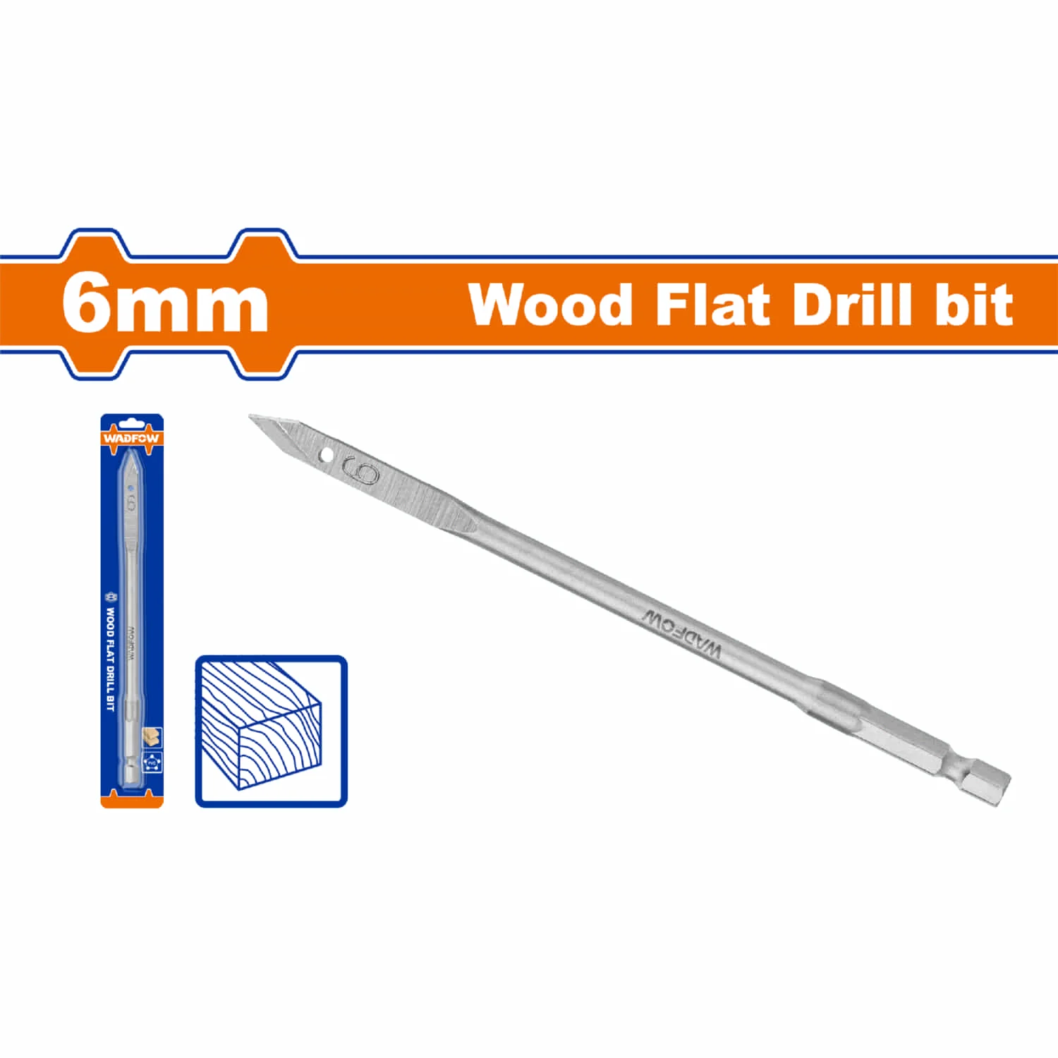 Brocas Planas Para Madera. Zanco Hexagonal De 1/4". Manitas Milimétricas Para Taladro. - Image 2