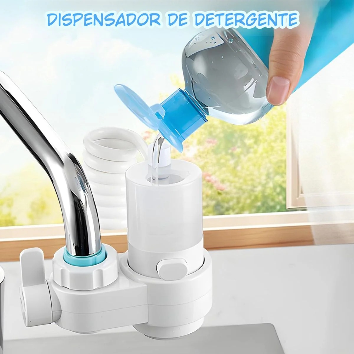 Cabezal De Grifo 3 En 1 Con Dispensador De Jabón Y Manguera Extensible. Boquilla Multifunción Para Llave De Fregadero. - Image 2