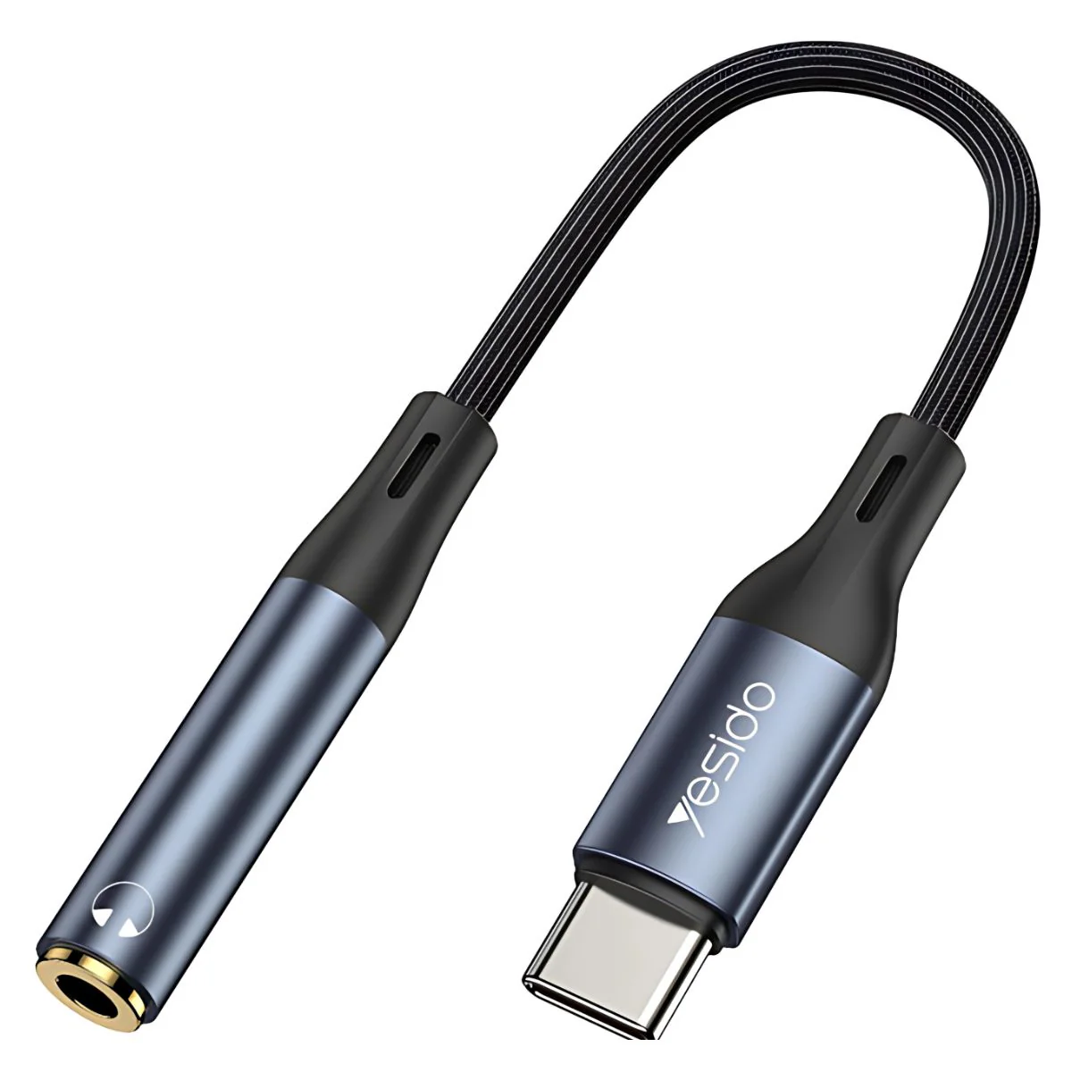 Cable Adaptador De Audio USB-C A AUX (Jack 3.5Mm) Para Conectar Audífonos A Celular. Largo: 15Cm.