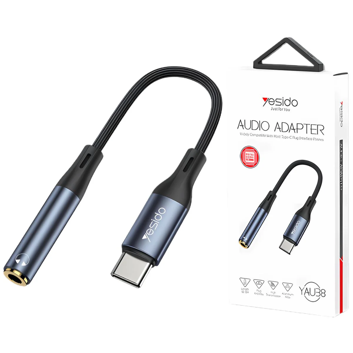 Cable Adaptador De Audio USB-C A AUX (Jack 3.5Mm) Para Conectar Audífonos A Celular. Largo: 15Cm. - Image 5