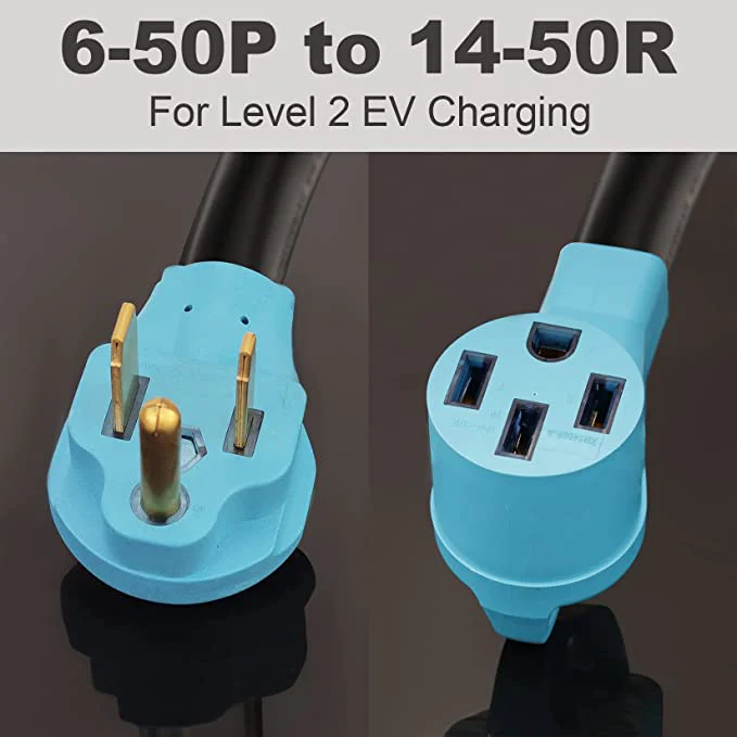 Cable Adaptador De Cargador EV De 6-50P A 14-50R De Nivel 2 De 45Cm - Image 2