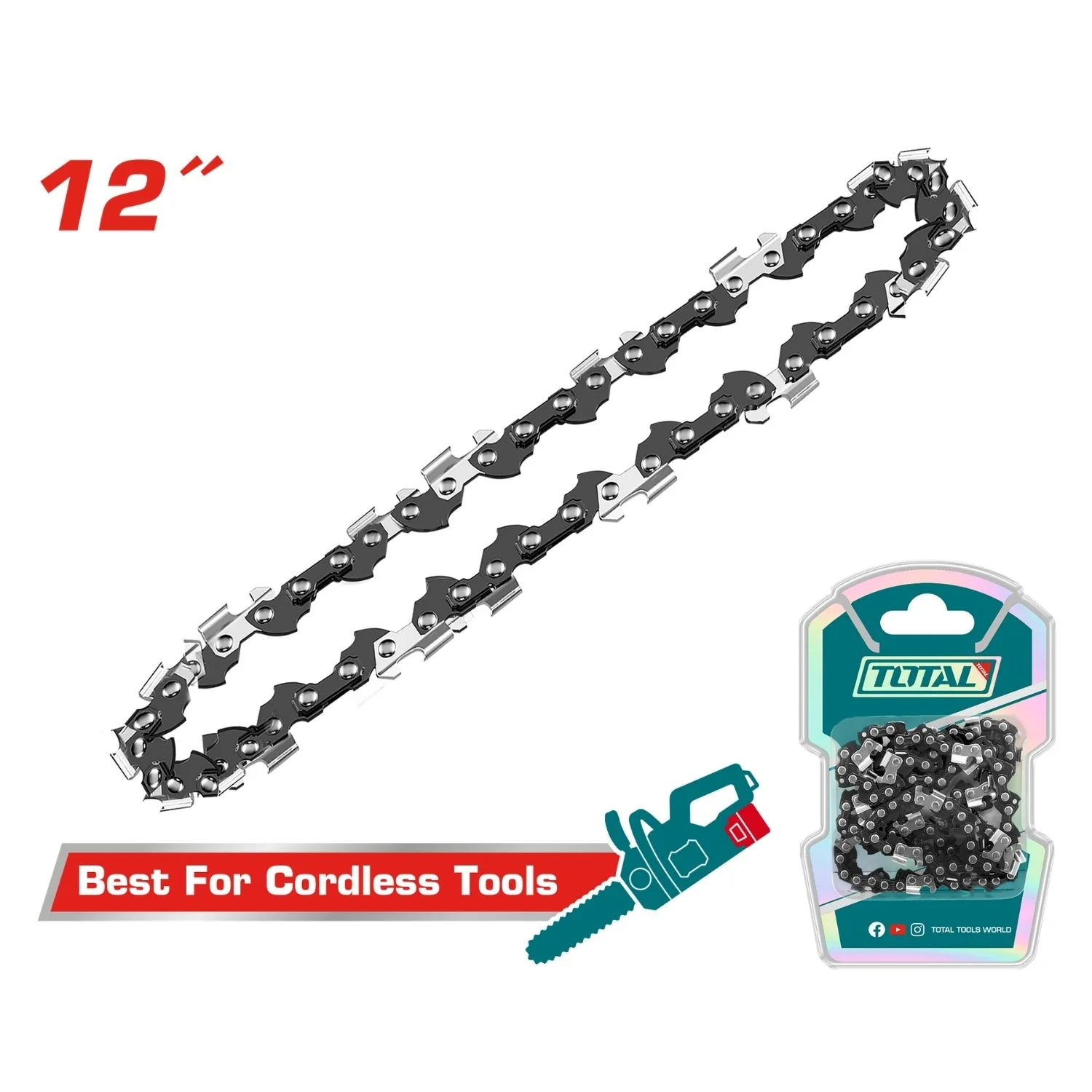 Cadena De Repuesto Para Motosierra De 12" Compatible Con TGSLI20126  TGSLI201262 UTGSLI201262.