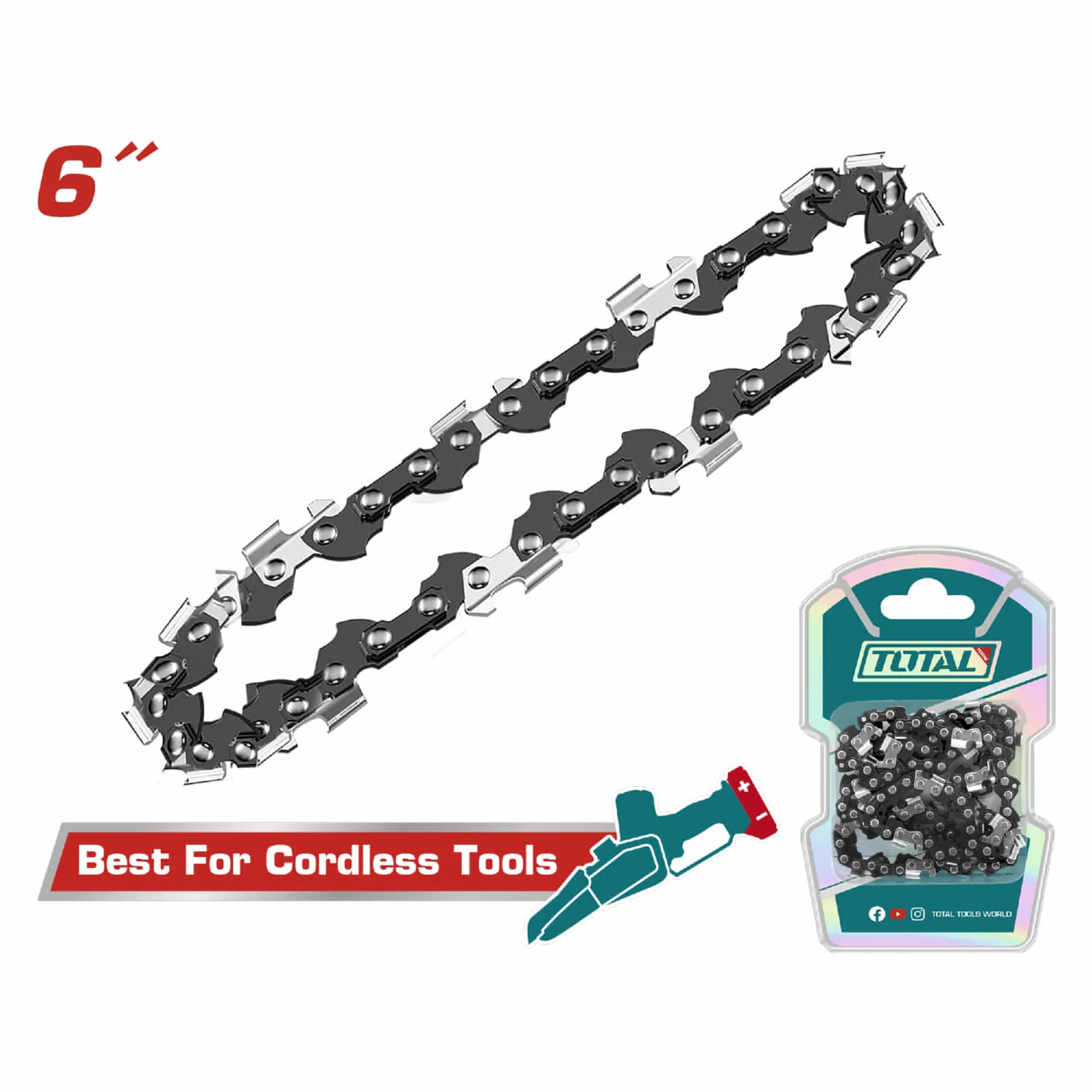 Cadena De Repuesto Para Motosierra De 6" Compatible Con TGSLI2068 TGSLI20685 TGSLI2. Sierra De Cadena. 20V