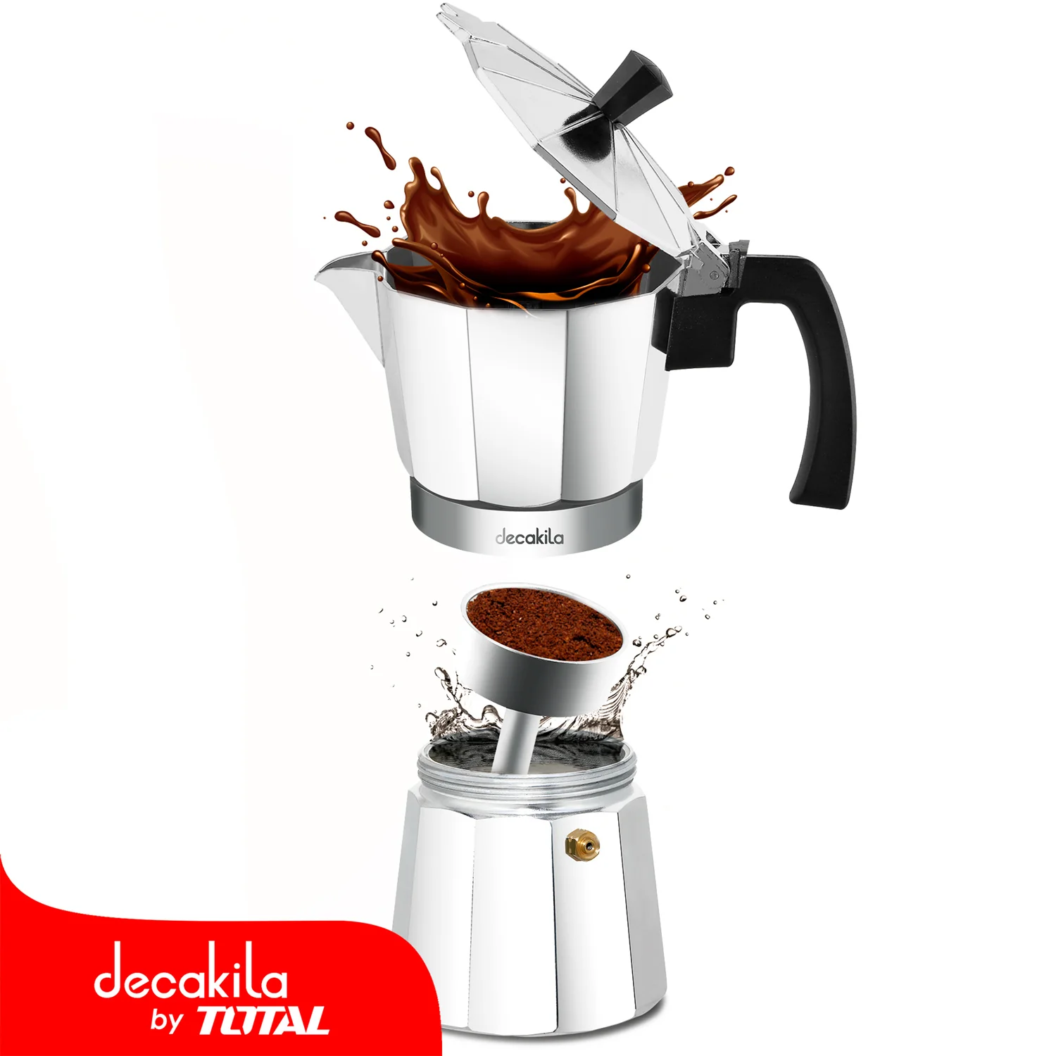 Cafetera Moka 6 Tazas, Asa Resistente Al Calor Y Pico Antigoteo, Fácil De Limpiar. - Image 3