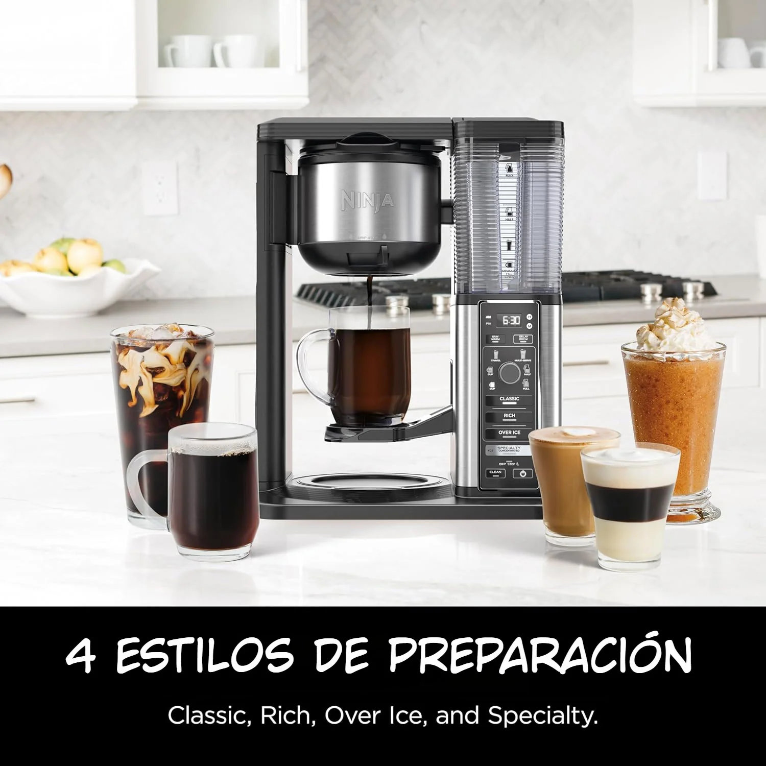 Cafetera Ninja Specialty CM401. Maquina De Café De Capacidad Hasta 10 Tazas, Espumador Plegable Y Filtro Permanente. - Image 4