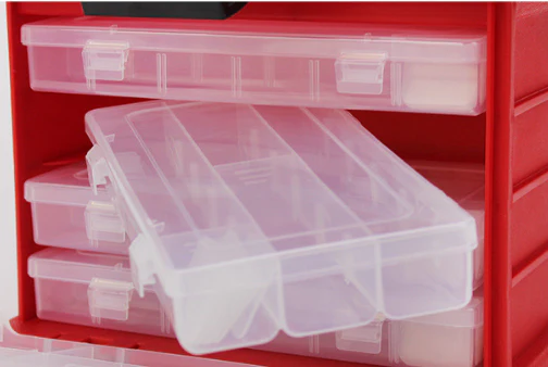 Caja Almacenamiento Roja Para Accesorios De Pesca - Image 4