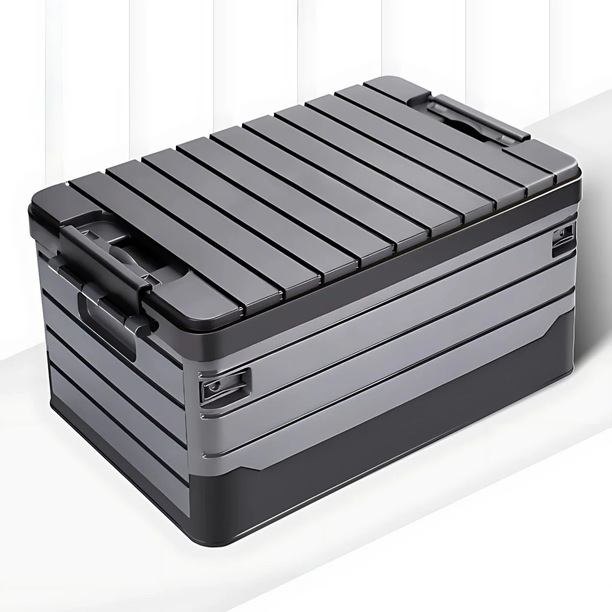 Caja De Almacenamiento Plegable 60L Con Tapa Plana. 59X36x29 Cm. Contenedor Organizador. Caja Plástica Multiusos. - Image 3
