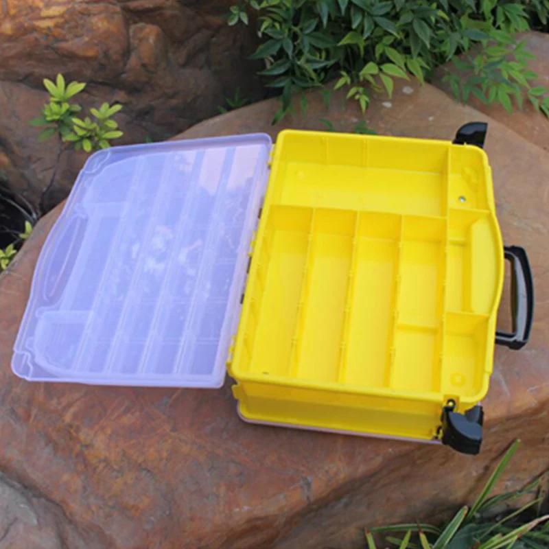 Caja Doble Compartimiento Para Señuelos Pesca - Image 3