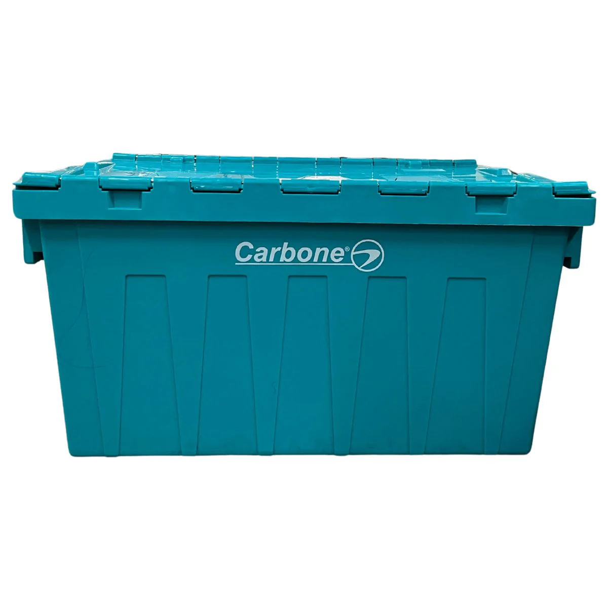 Caja Logística Carbone Con Tapa De Bisagra. Para Apilar O Encajar. Medida Externa 600Lx400ax315h Mm (1 Una Pz). Color Turquesa. - Image 2