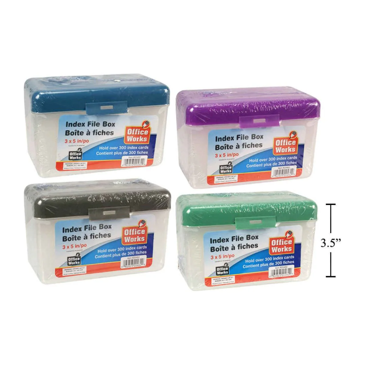 Caja Para Archivos De Tarjetas De Índice De 3 X 5  (1Pza) (Viene En Colores Variados Al Azar) - Image 3