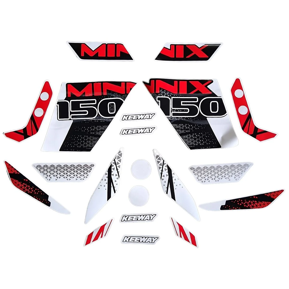 Calcomanias Minnix 150 Keeway, Modelo Blanco (MINNIX150)