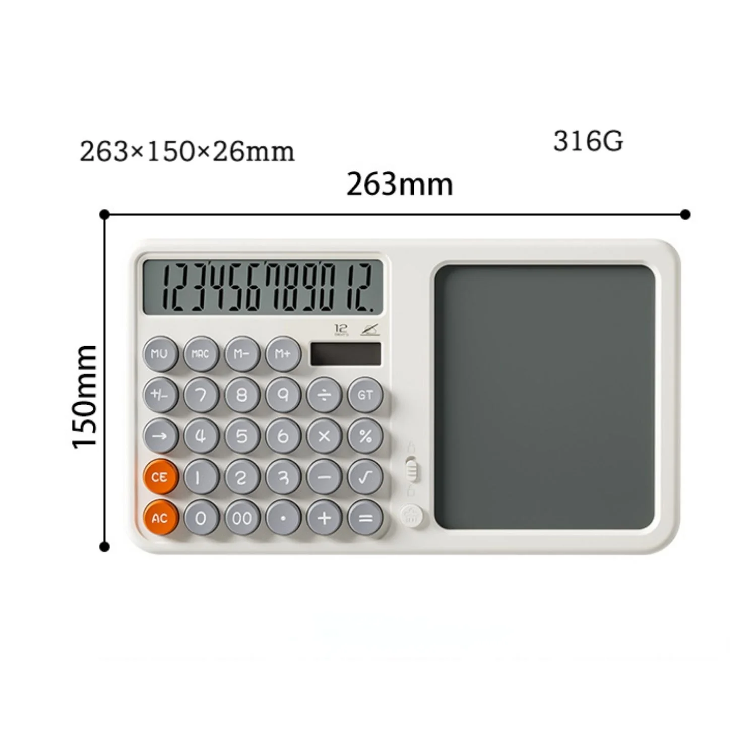 Calculadora Digital De 12 Dígitos Con Tableta LCD De Escritura. Pantalla LED De 6 Pulgadas. - Image 4