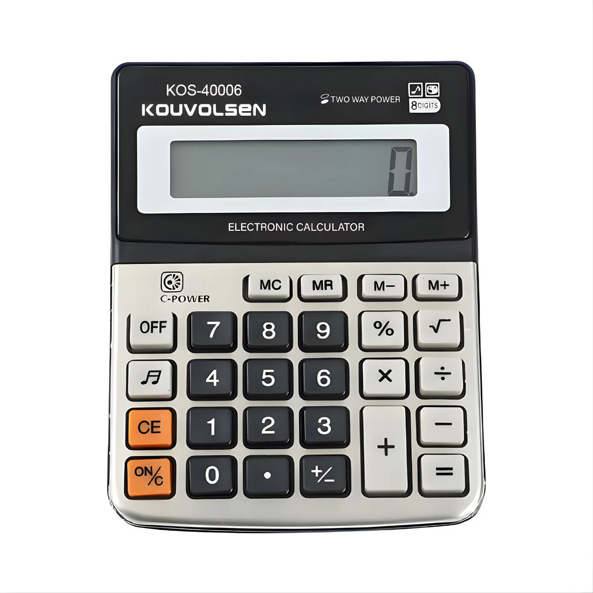 Calculadora Electrónica De Escritorio 8 Dígitos Con Pantalla Grande. Funciona Con Energía Solar O Batería Interna. - Image 3