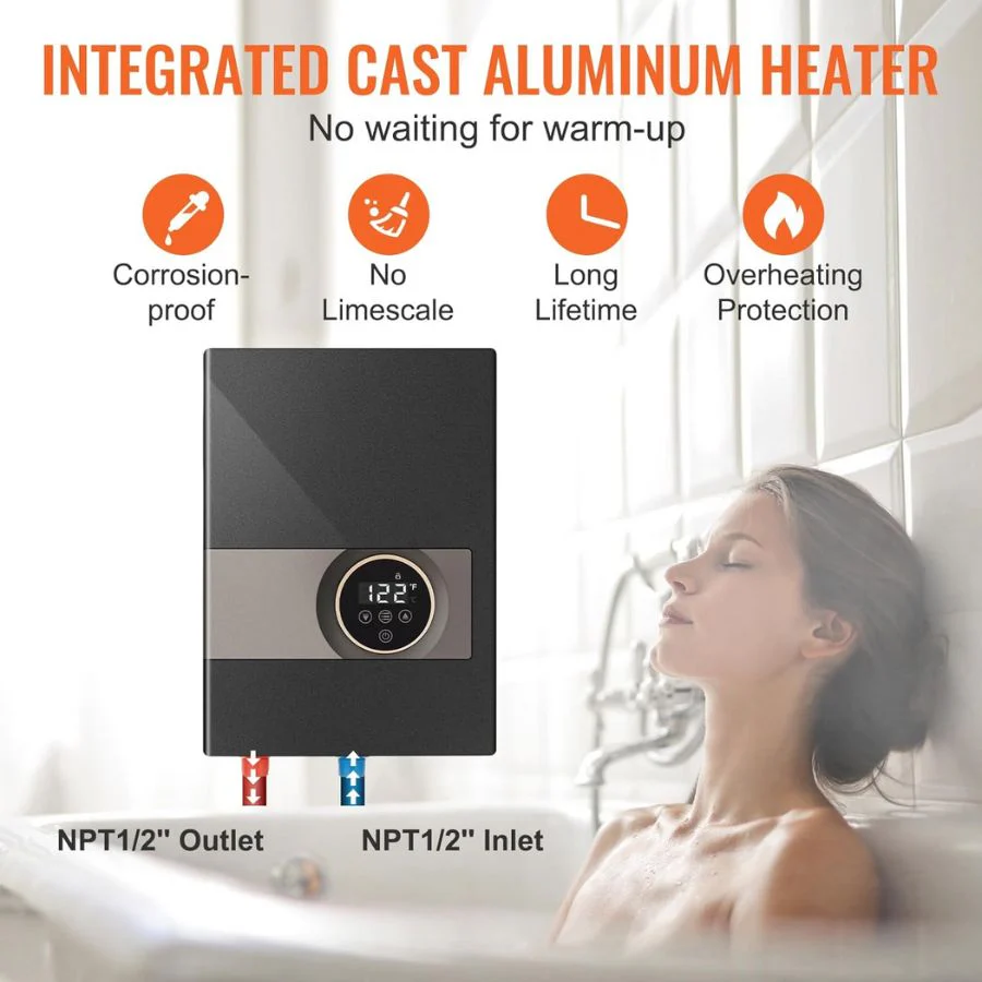 Calentador De Agua Eléctrico 11 Litros De 13.8Kw 240V (1 Ducha Y 2 Lavamanos Simultáneamente) - Image 3