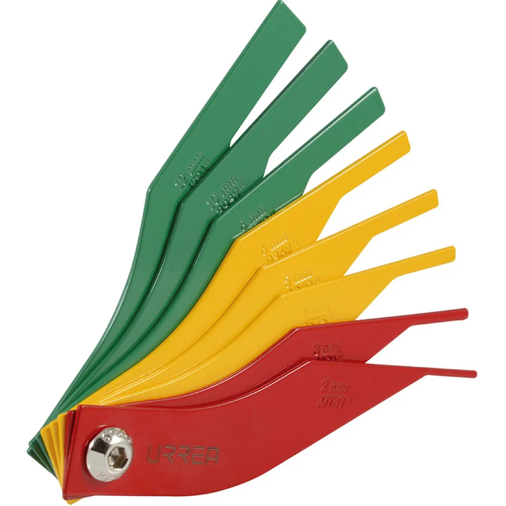 Calibrador De Balatas Métrico Pastillas Freno De 8 Hojas Por Color Urrea - Image 2