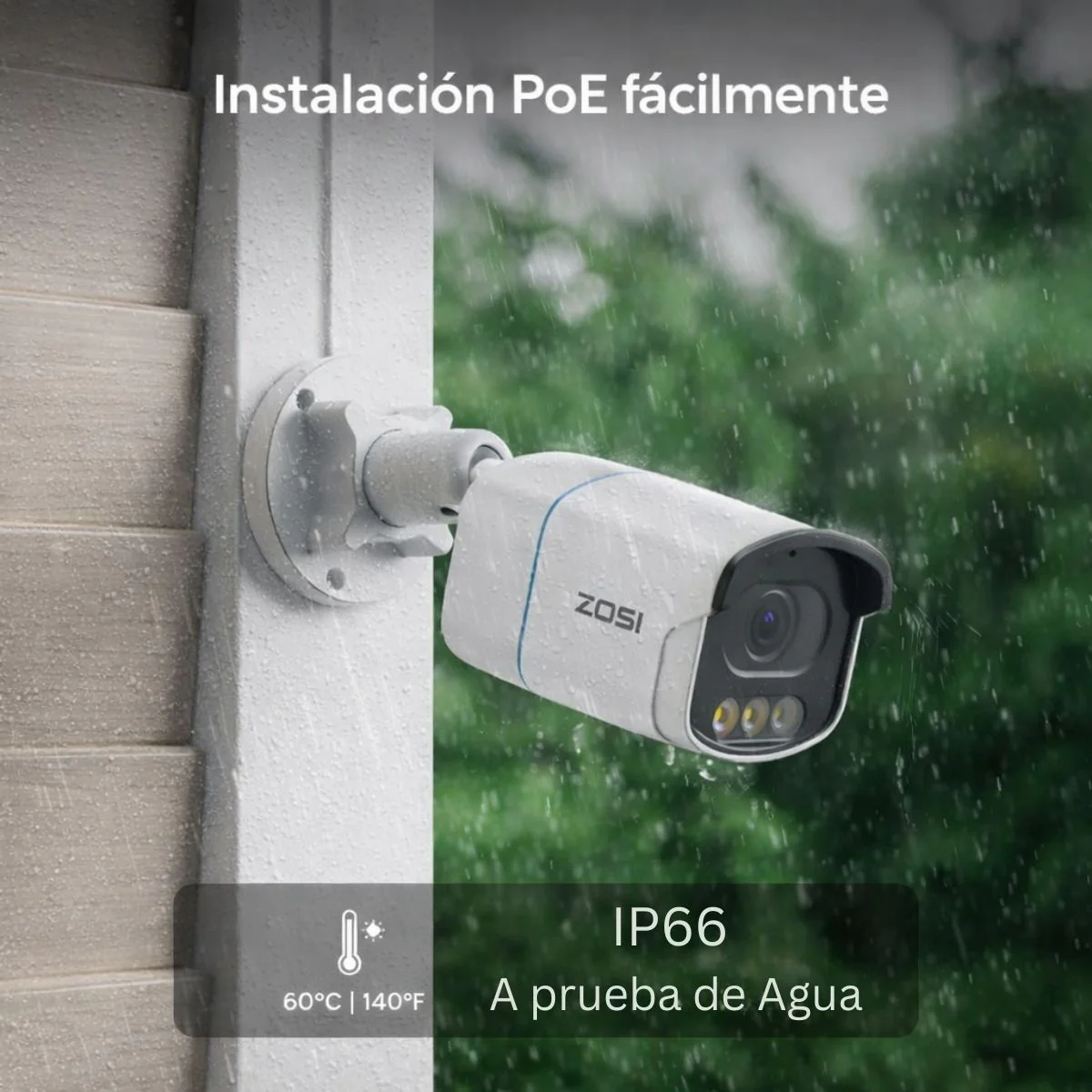 Cámara De Seguridad IP Poe 8MP 4K Exterior Color Nocturno 30M Y Lente 4Mm F1.0 Con Detección Humana Y Vehicular, Audio Bidireccional IP66 - Image 2