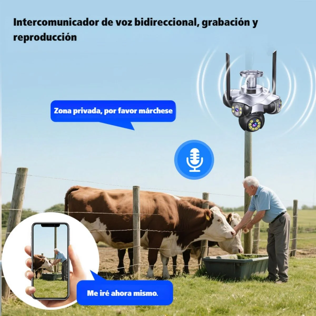 Cámara De Seguridad PTZ 25MP Ultra HD Wifi De 5 Lentes Con Rotación Eléctrica 355°/90°, IP65, Visión Nocturna A Color Memoria 32GB. Cámara Domo. Cámara Vigilancia - Image 6