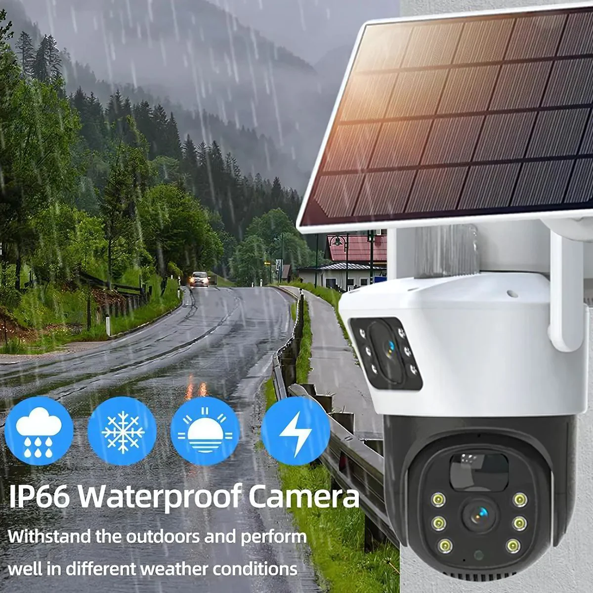 Cámara De Seguridad Solar 4G (Solo Funciona Con Sim Card 4G, NO Con WIFI). Cámara De Videovigilancia. A Prueba De Agua. - Image 2