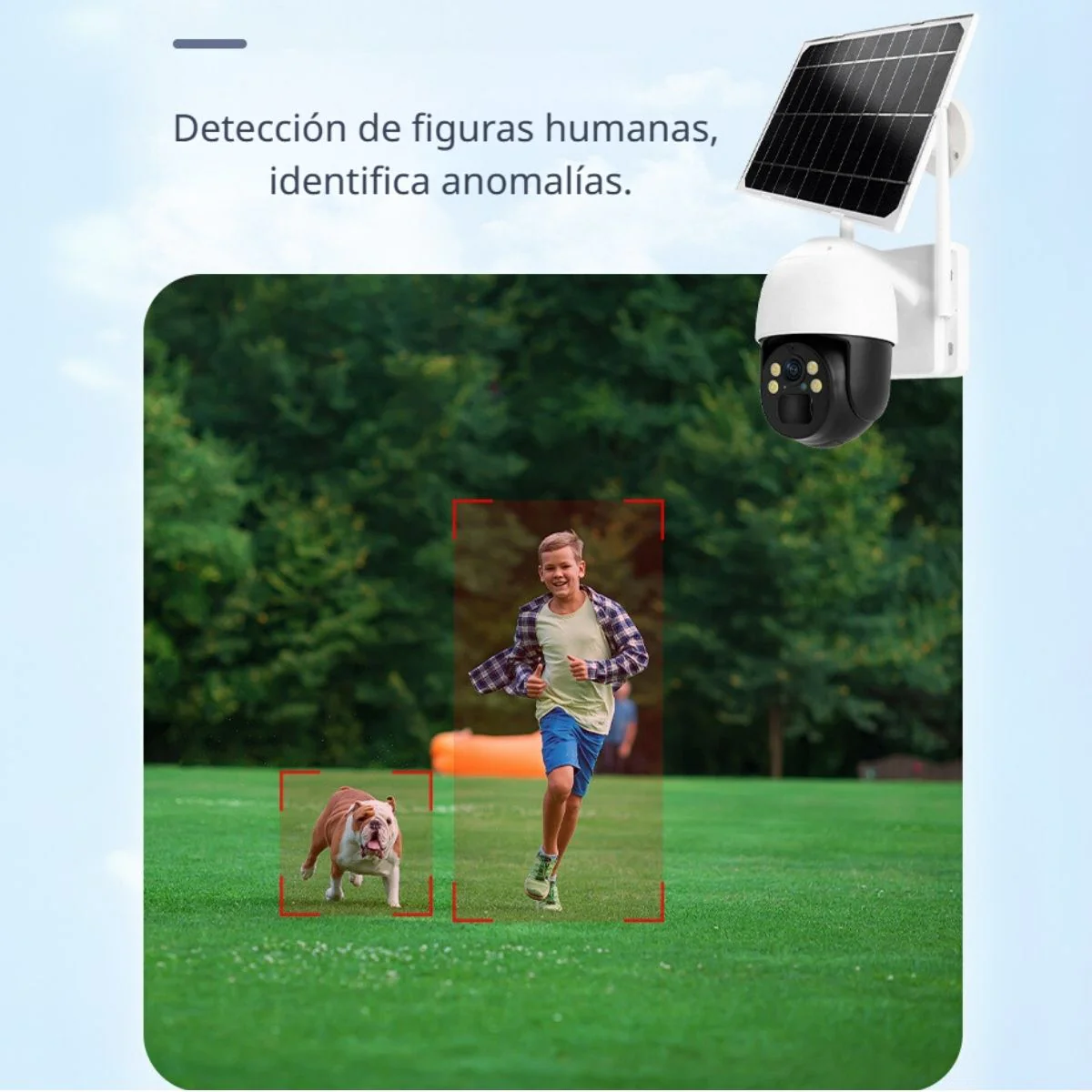 Cámara De Seguridad Solar Inalámbrica Wifi. Cámara De Videovigilancia Con Visión Nocturna Y Detección Inteligente A Prueba De Agua. - Image 3