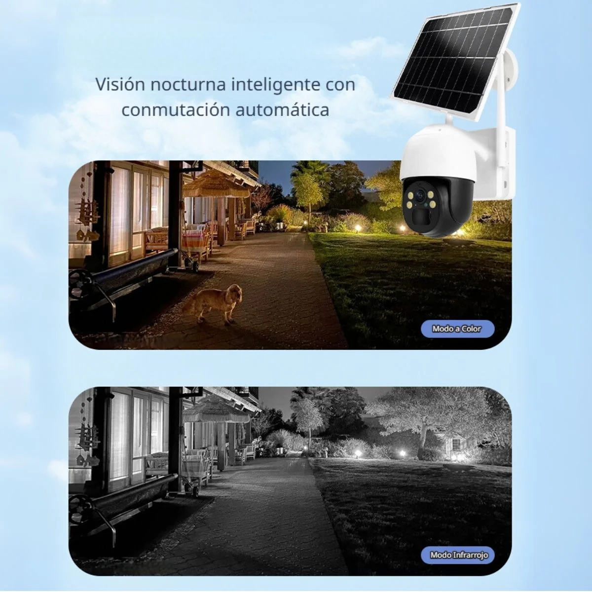 Cámara De Seguridad Solar Inalámbrica Wifi. Cámara De Videovigilancia Con Visión Nocturna Y Detección Inteligente A Prueba De Agua. - Image 5