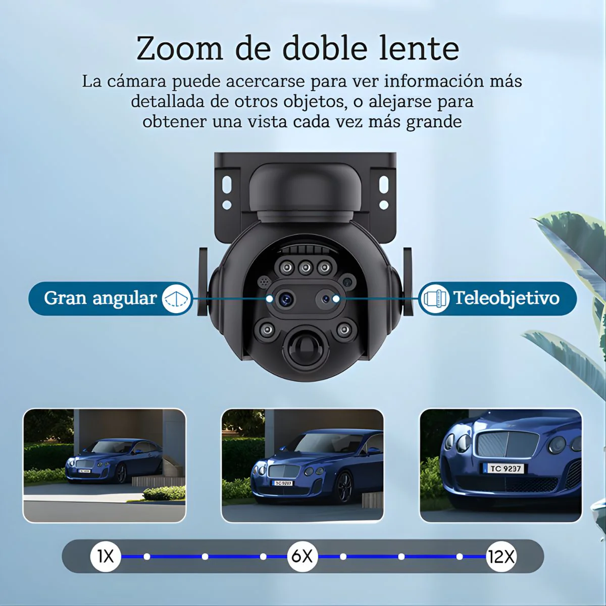 Cámara De Seguridad Wifi Con Panel Solar 6MP. Cámara De Videovigilancia Con Visión Nocturna Y Detección Humana. Zoom 12X - Image 5