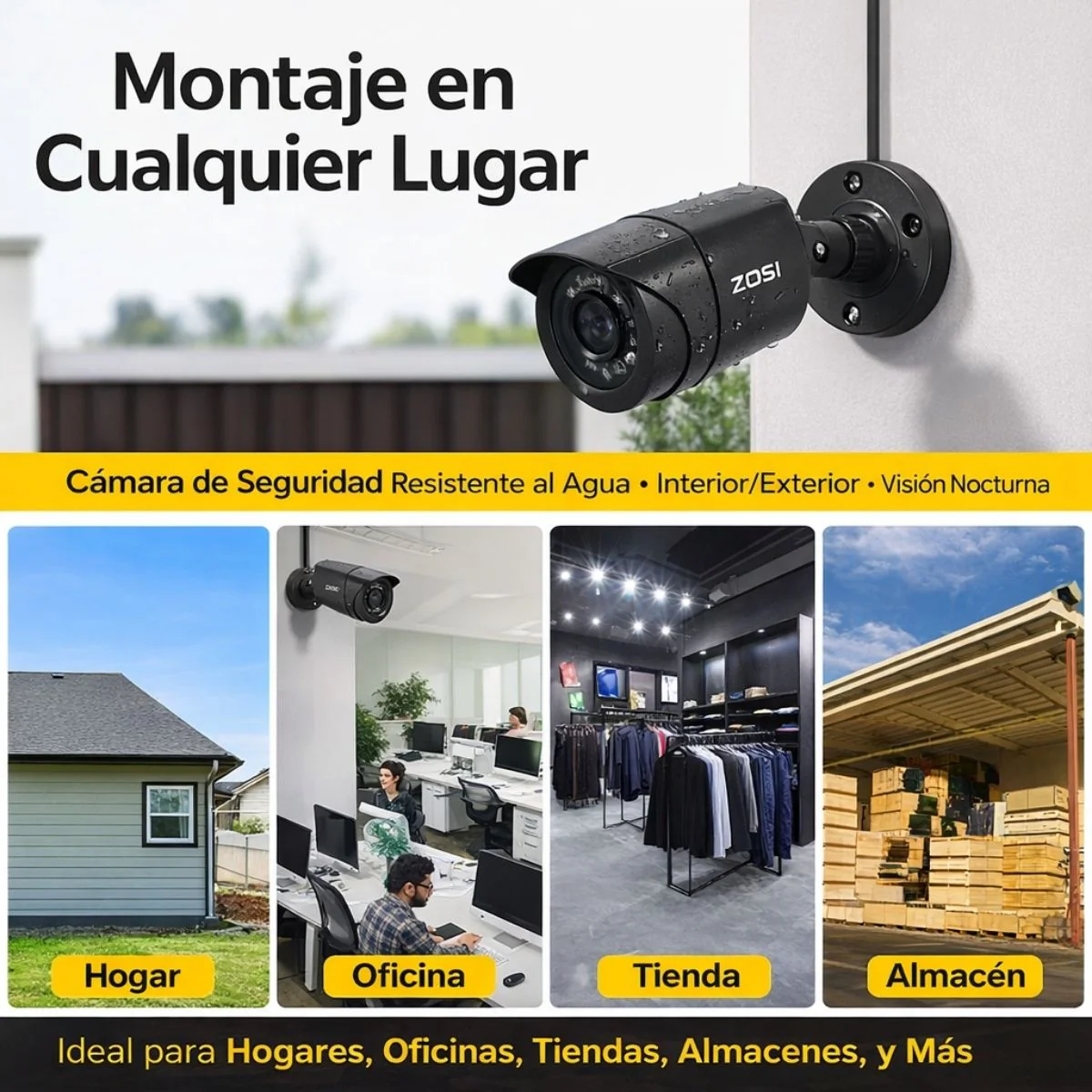 Cámaras De Seguridad 1080P Con DVR 1080P 8 Canales (Set De 4) Con Visión Nocturna 24 IR 24M. Compatible TVI AHD CVI CVBS - Image 2