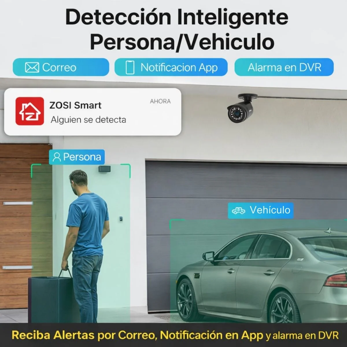 Cámaras De Seguridad 1080P Con DVR 1080P 8 Canales (Set De 4) Con Visión Nocturna 24 IR 24M. Compatible TVI AHD CVI CVBS - Image 4
