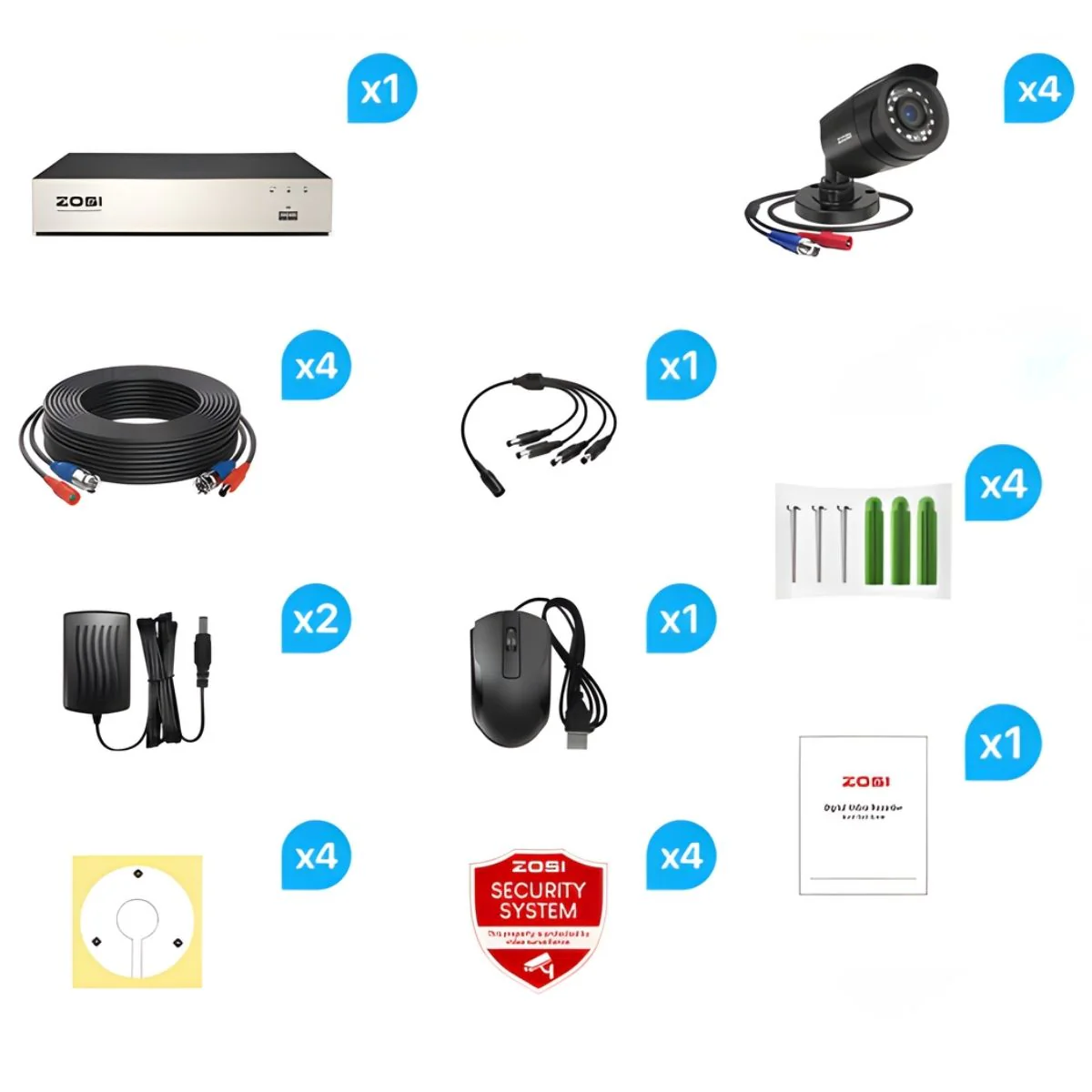 Cámaras De Seguridad 1080P Con DVR 1080P 8 Canales (Set De 4) Con Visión Nocturna 24 IR 24M. Compatible TVI AHD CVI CVBS - Image 6