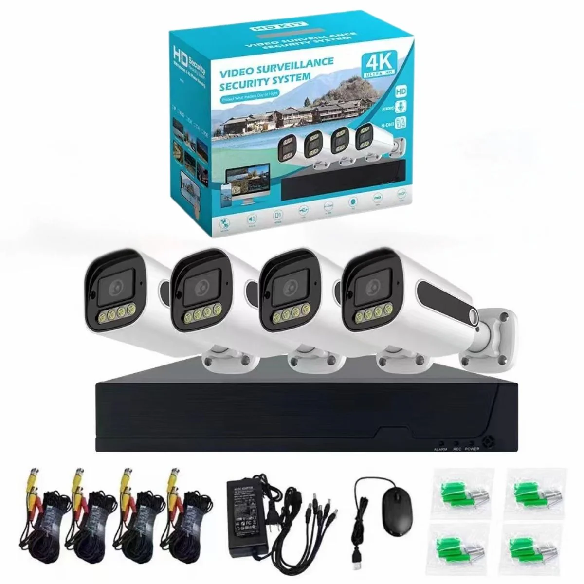 Cámaras De Seguridad HD CCTV (Set De 4). Con Sensor De Movimiento, Visión Nocturna, A Prueba De Agua. Cámara De Videovigilancia Con Audio Y Wifi - Image 6