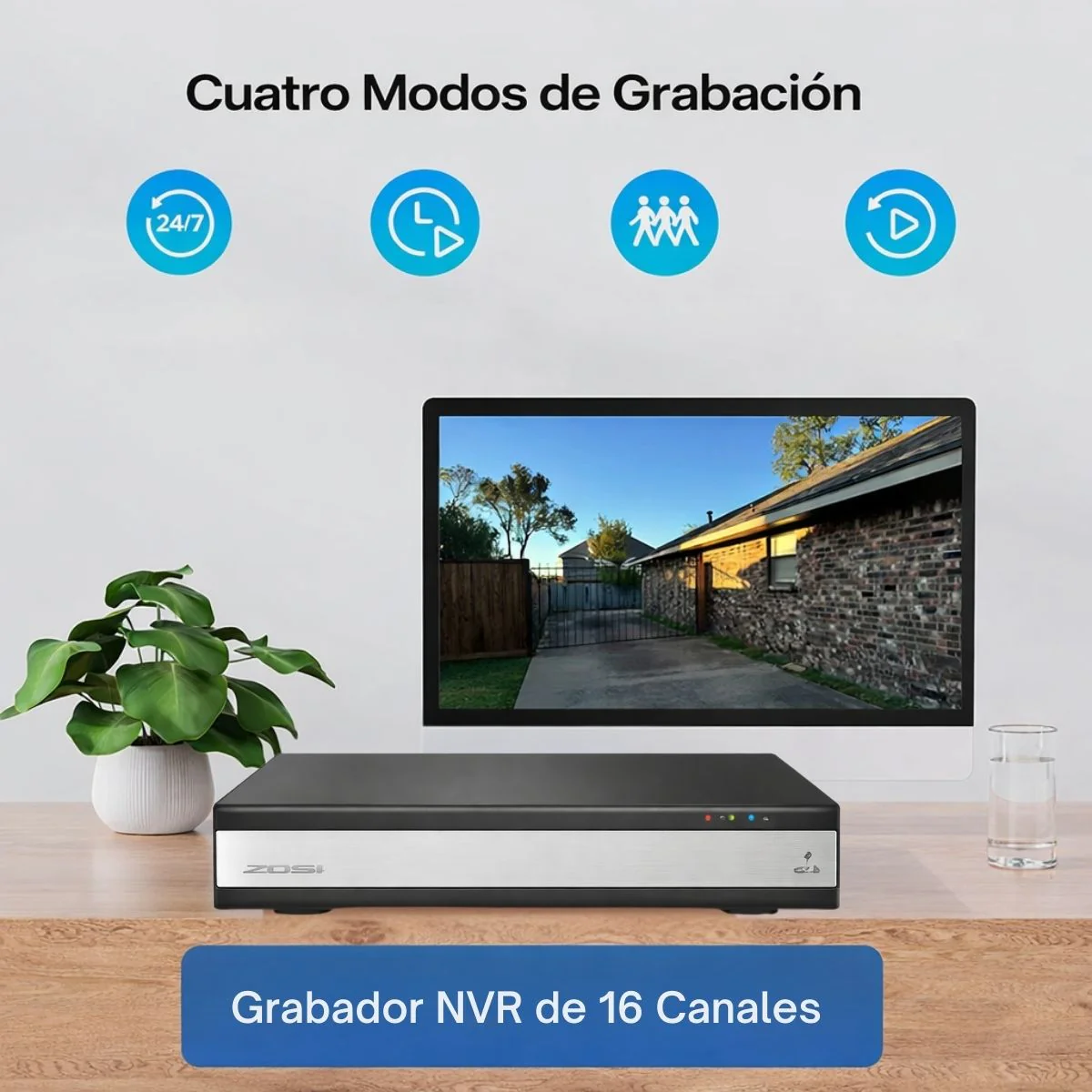Cámaras De Seguridad Poe 16Ch 4K/8.0MP Poe NVR (Set De 8) Con NVR 16 Canales. Sistema De Vigilancia Con Visión Nocturna 30M, Detección Humana Y Vehicular, Audio Bidireccional - Image 5