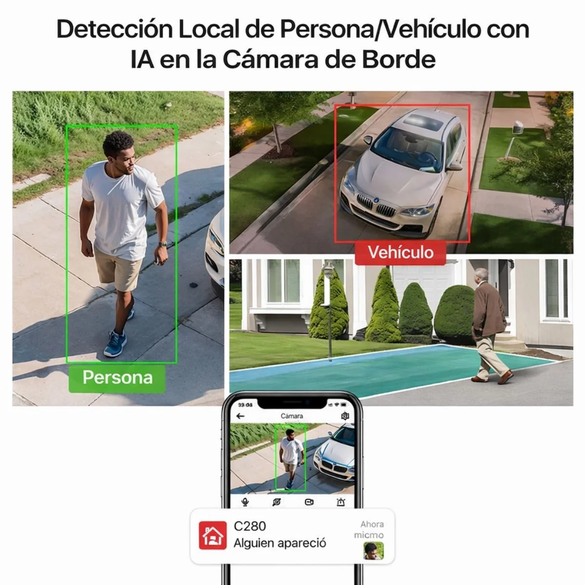 Cámaras De Seguridad Wifi 5MP PTZ (Set De 4) Con NVR 8 Canales  Con Visión Nocturna Color, Detección IA Y Audio Bidireccional - Image 4