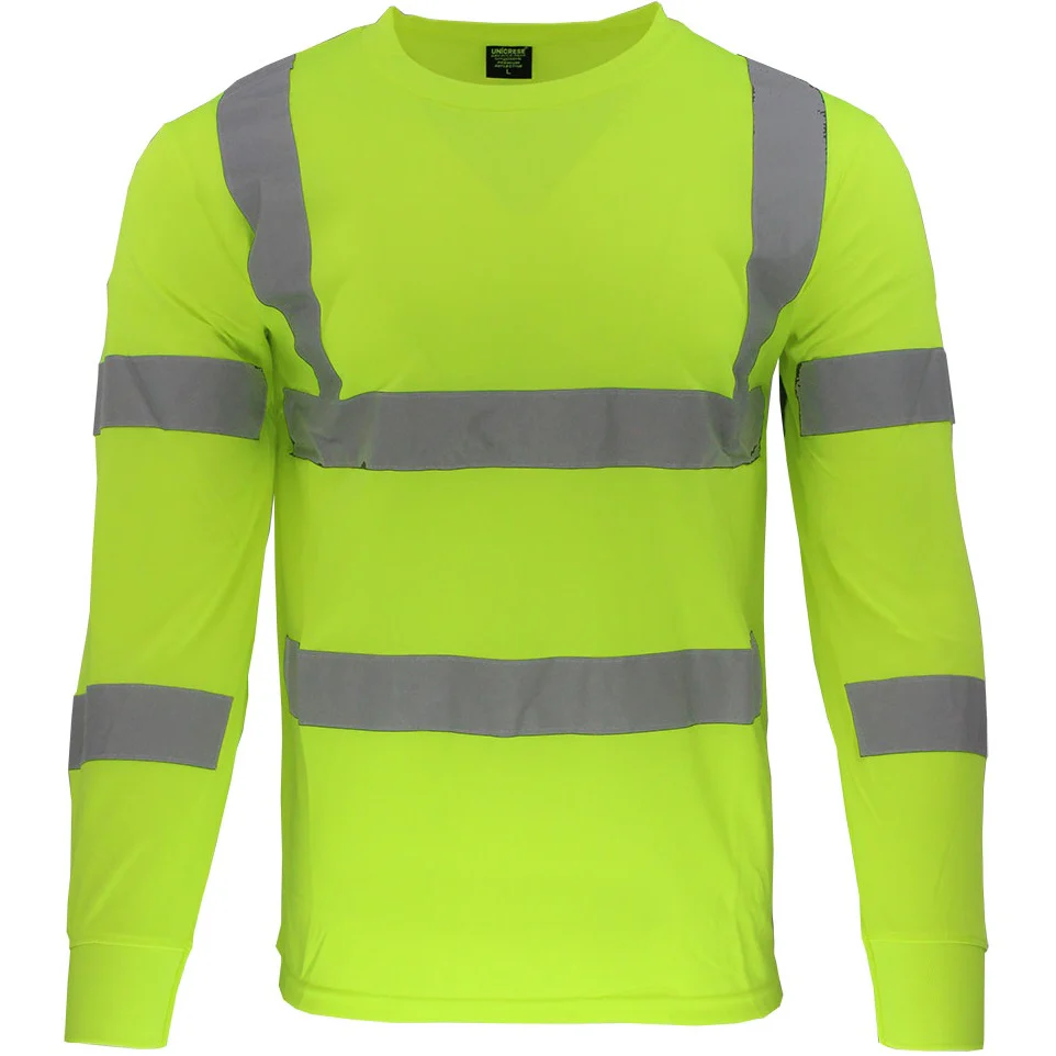 Camisas Sueter Amarillo Fosforescente Dry Fit De Seguridad. - Image 7