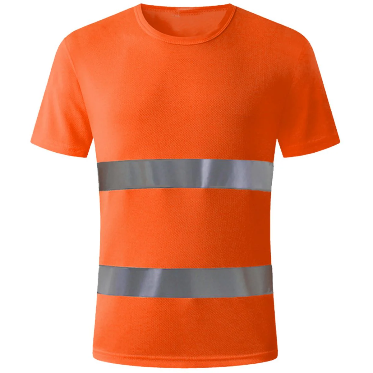 Camisas Suéter Naranja Fosforescente De Seguridad. Con Rayas Reflectivas. Manga Corta. - Image 4