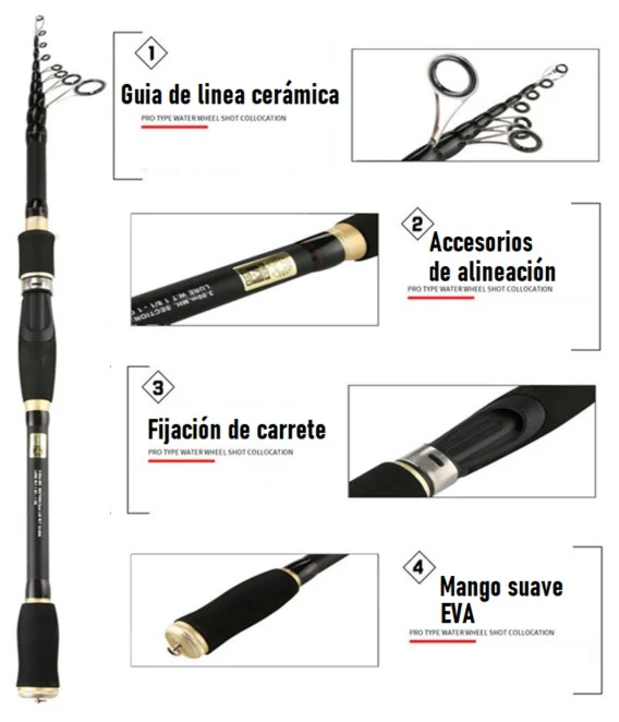 Caña De Pesca Spinning 2.4 M Ligera - Image 3